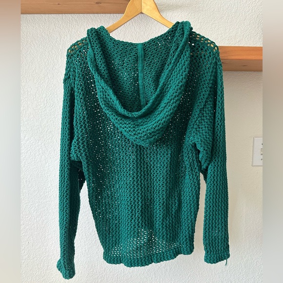 TNA Aritzia Dixie Zip Mess Hoodie in Emerald Green Color Size Small - Picture 3 of 7